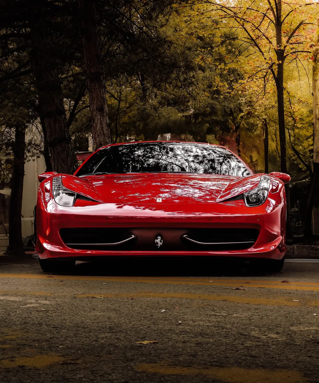 A red Ferrari 458 Italia