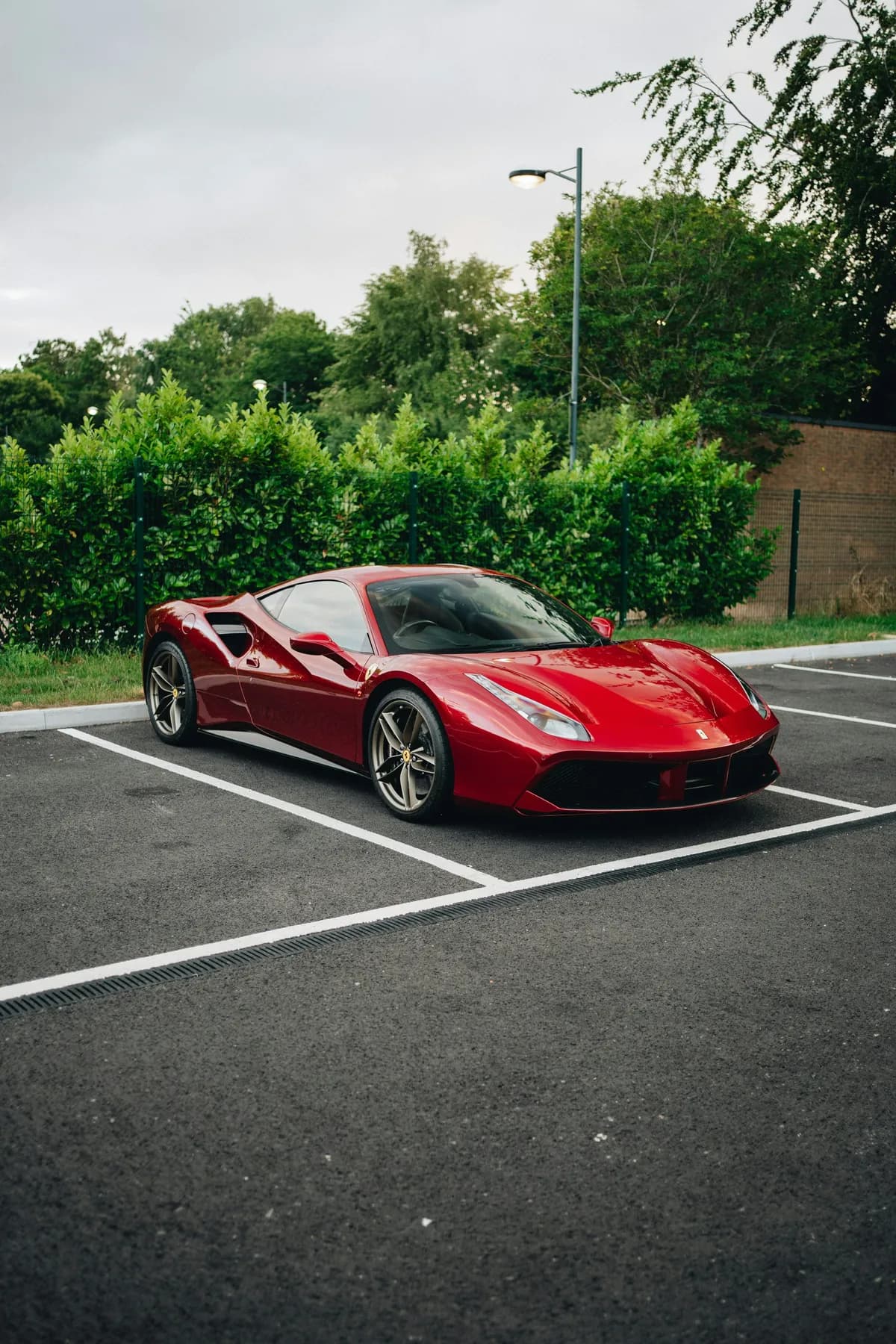 A red Ferrari 488 GTB