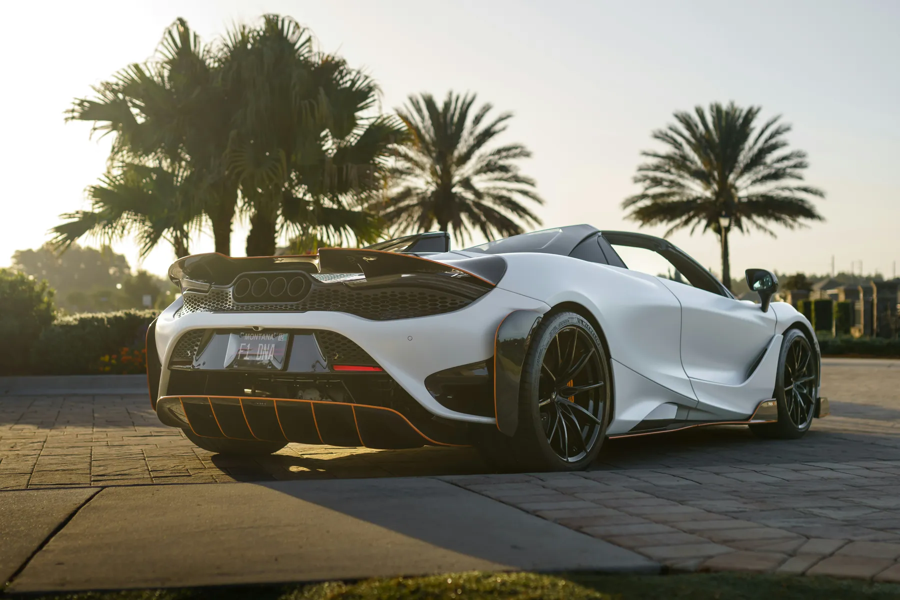 A McLaren 765LT Spider at sunset